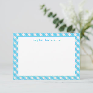 Observera Bright Gingham Personlig Cards Tack Kort