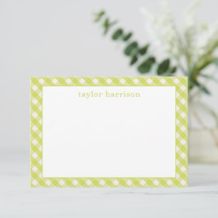Observera Bright Gingham Personlig Cards Tack Kort