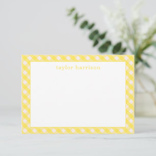 Observera Bright Gingham Personlig Cards Tack Kort