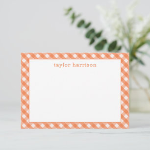 Observera Bright Gingham Personlig Cards Tack Kort