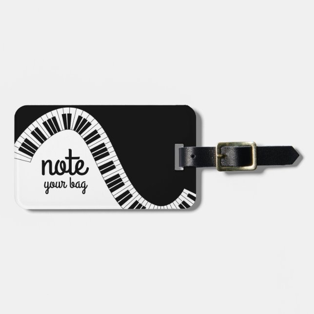 Observera din Bag Musical Piano Tangentbord Luggag Bagagebricka (Horisontell Framsida)