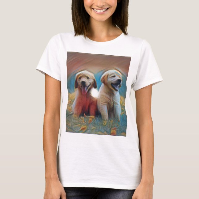 Observera Hund-teckning T Shirt (Framsida)