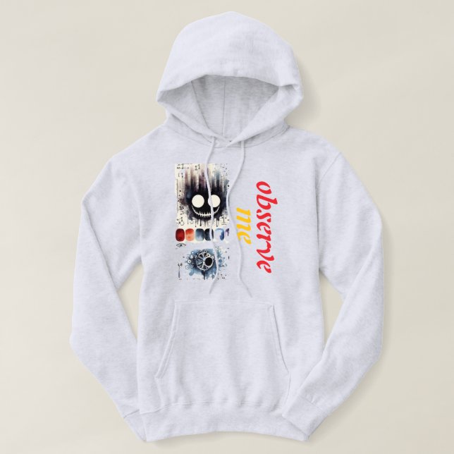 "Observera mig citat Hoodie & Sweatshirt" (Design framsida)