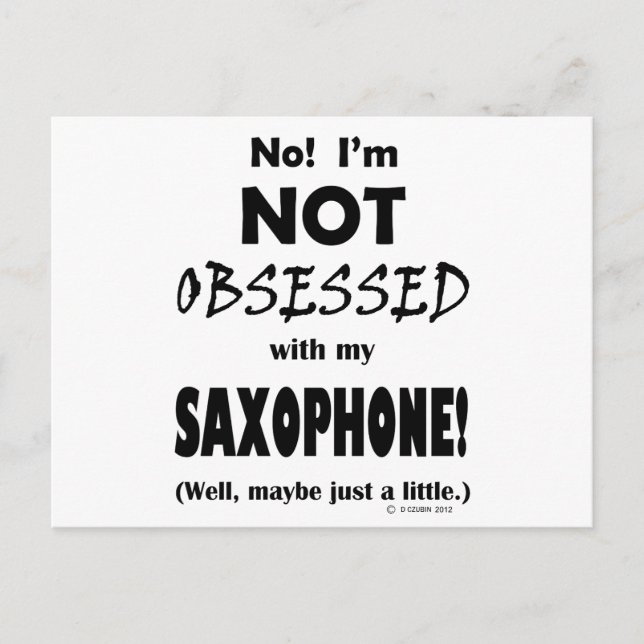 Observerad saxofon vykort (Framsida)