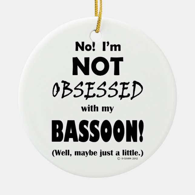 Obsessed Bassoon Julgransprydnad Keramik (Framsidan)