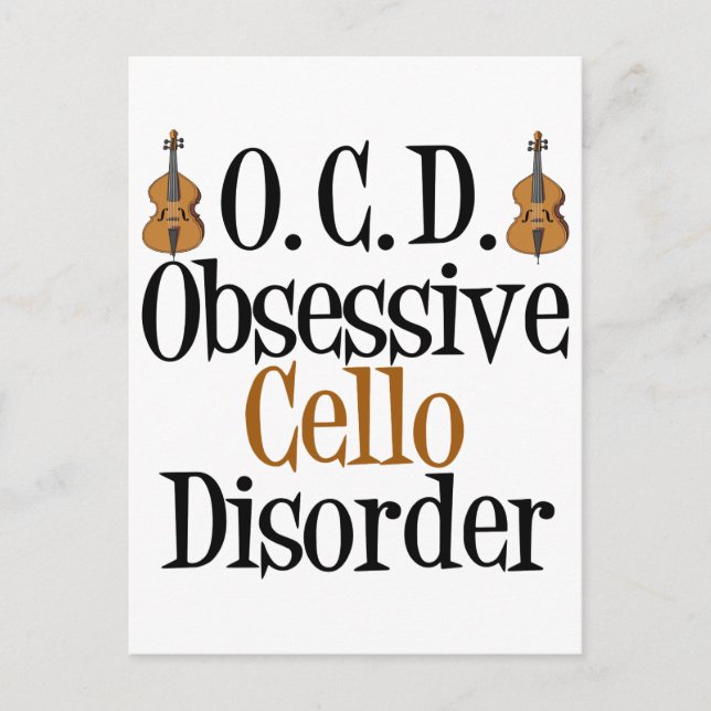 Obsessiv Cello Disorder Vykort (Framsida)