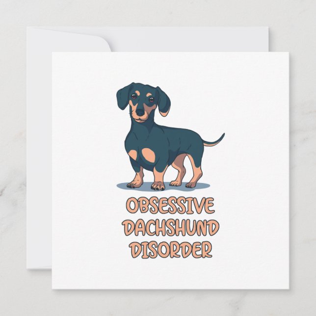 Obsessiv Dachshund Disord Anteckningskort (Framsida)