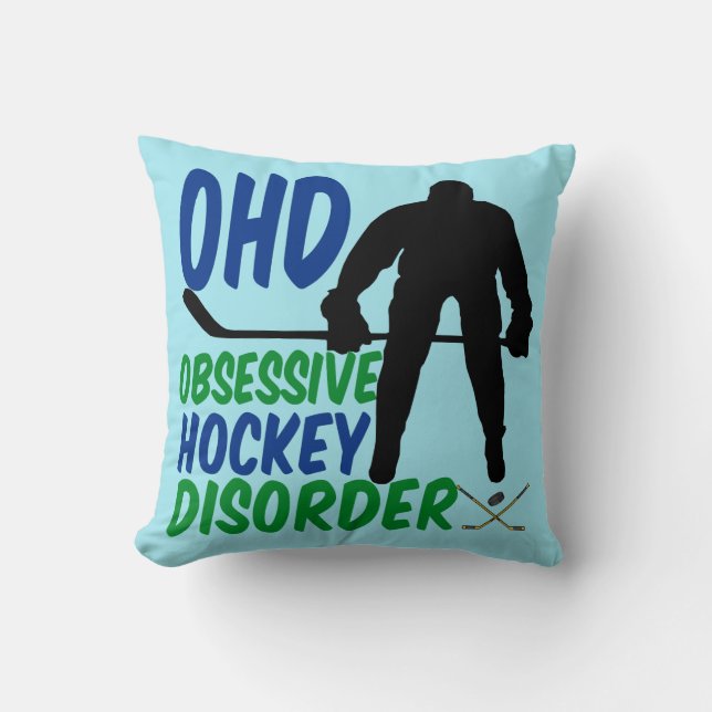 Obsessiv Hockey Disorder Kudde (Framsida)