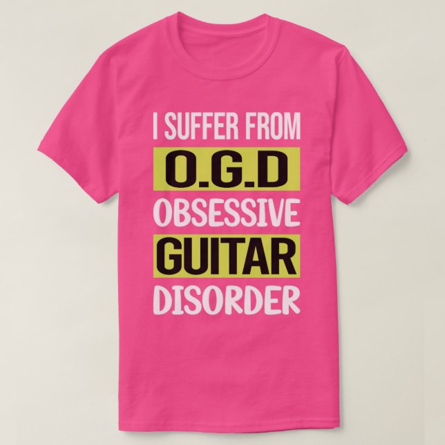 Obsessiv Kärlek Guitar Guitarist T Shirt (Design framsida)