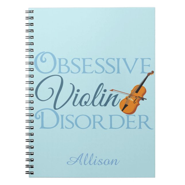 Obsessiv violin Disorder Anteckningsbok Med Spiral (Framsidan)
