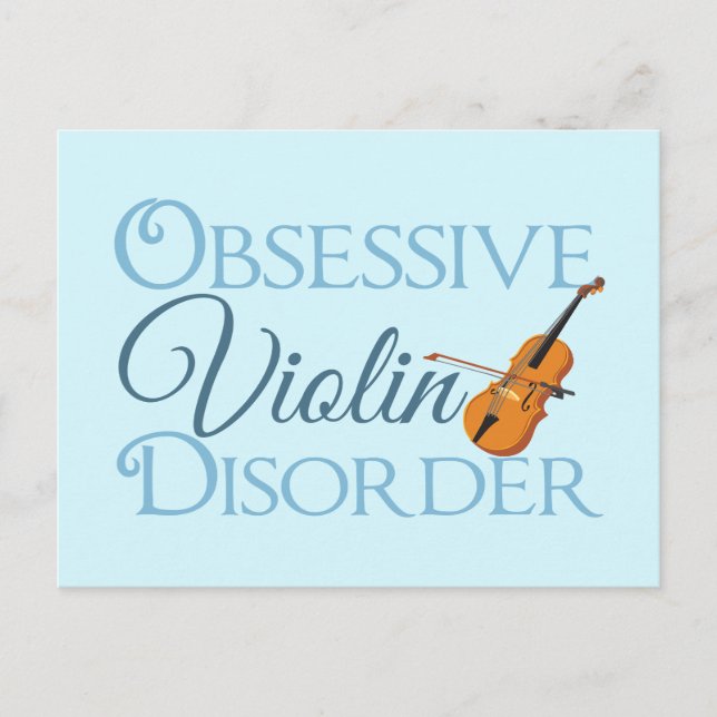 Obsessiv violin Disorder Vykort (Framsida)