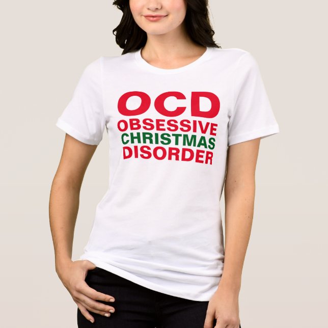 OBSESSIVE CHRISTMAS OSTORDER OCD, LUNGA T-shirts (Framsida)