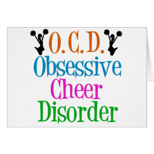 Obsessivt Cheer Disorder Funny Cheerwriter-kort Hälsningskort