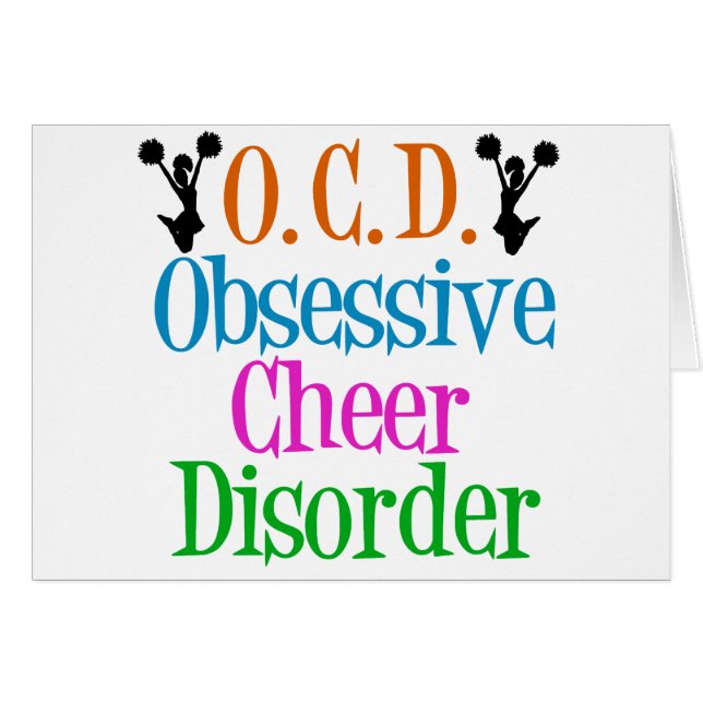Obsessivt Cheer Disorder Funny Cheerwriter-kort Hälsningskort (Framsidan Horizontal)