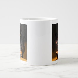 Obsidian Cat & Daring Mouse – Midnattlig Ramenfest Jumbo Mugg