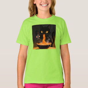 Obsidian Cat & Daring Mouse – Midnattlig Ramenfest T Shirt
