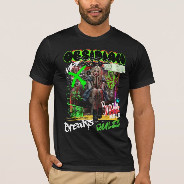 Obsidian Graffiti Art Tee (Framsida)