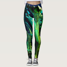 Obsidian Grönt Fantasy Leggings