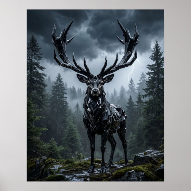 Obsidian Hjort Stormskog Poster (Framsidan)