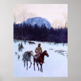 Obsidian Mountain i Yellowstone Henry Farny Poster