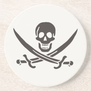 Obsidian Skull Swords Pirat flagga i Calico Jack Underlägg