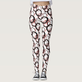 Obsidian Slöja Leggings – Monokroma Cirklar