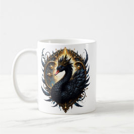 Obsidian Svan av Tyst Nåde – Mörk Fantasy Kaffemugg