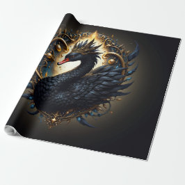Obsidian Swan of Silent Grace – Dark Fantasy Presentpapper