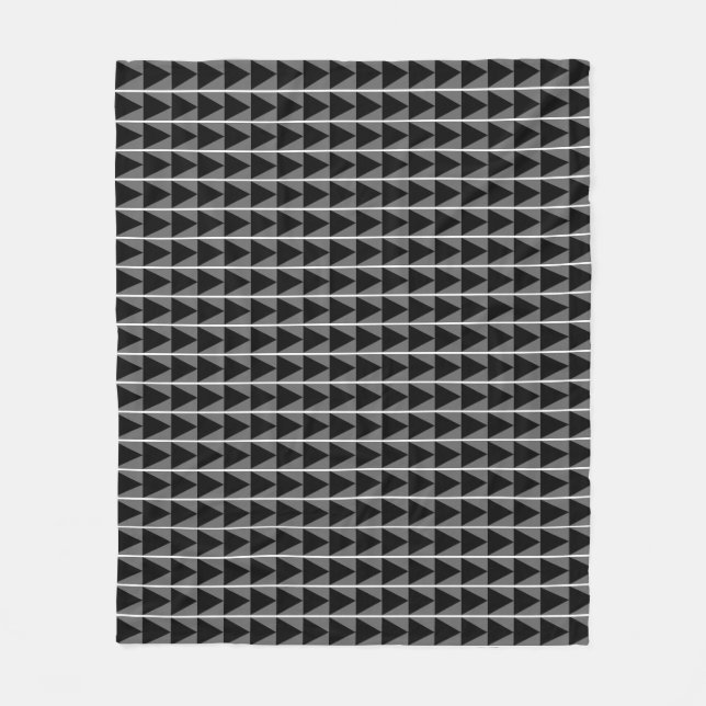 Obsidianpil, minimalistisk geometrisk svart grå Ab Fleecefilt (Framsidan)
