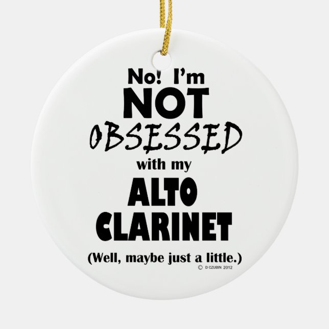 Obssed Alto Clarinet.png Julgransprydnad Keramik (Framsidan)