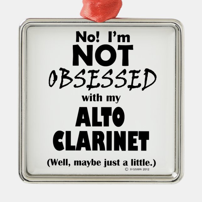 Obssed Alto Clarinet.png Julgransprydnad Metall (Framsidan)