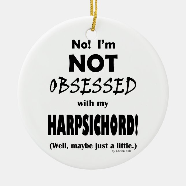 Obssed Harpsichord Julgransprydnad Keramik (Framsidan)