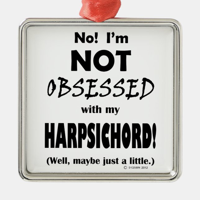 Obssed Harpsichord Julgransprydnad Metall (Framsidan)