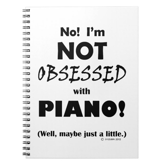 Obssed Piano Anteckningsbok (Framsidan)