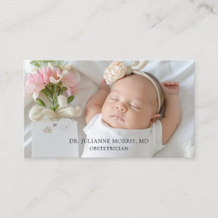 Obstetrician Baby Photo Affärskort Visitkort