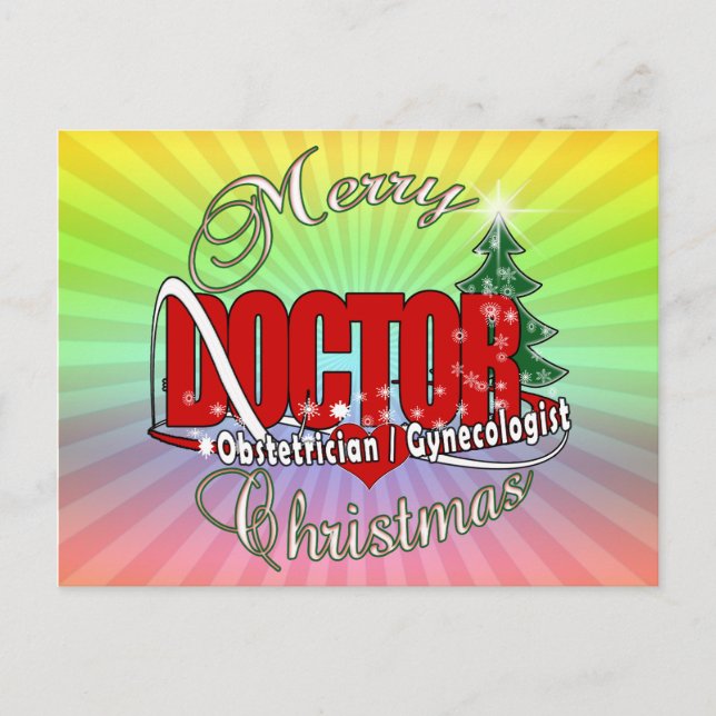 OBSTETRICIAN / GYNECOLOGIST CHRISTMAS DOKTOR HELG VYKORT (Framsida)