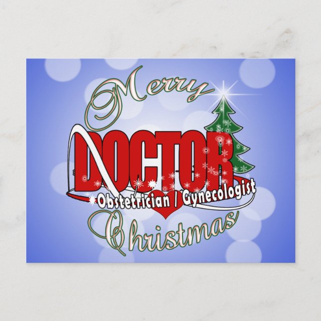 OBSTETRICIAN / GYNECOLOGIST CHRISTMAS DOKTOR HELG VYKORT (Framsida)