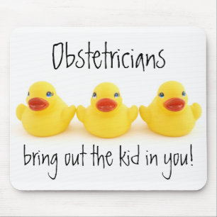 Obstetricians och gula Rubber ankor Musmatta