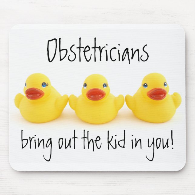 Obstetricians och gula Rubber ankor Musmatta (Framsidan)