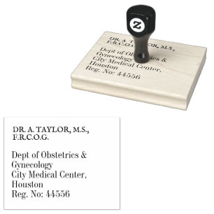 Obstetrics Gyneology Doktor Personal Adress Stämpel