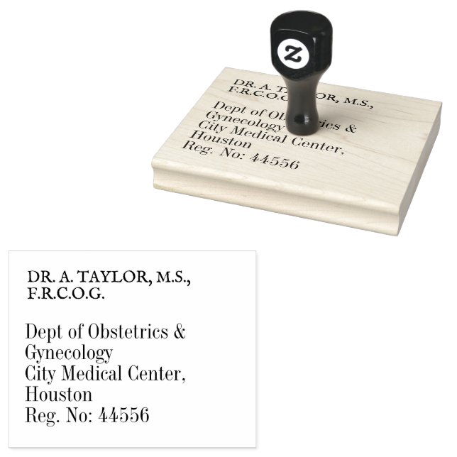 Obstetrics Gyneology Doktor Personal Adress Stämpel (Stämplad)