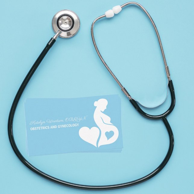 Obstetrics Gyneology Moderskap Ward Baby blue Visitkort (Skapare uppladdad)