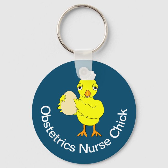 Obstetrics Nurse Chick Nyckelring (Framsida)