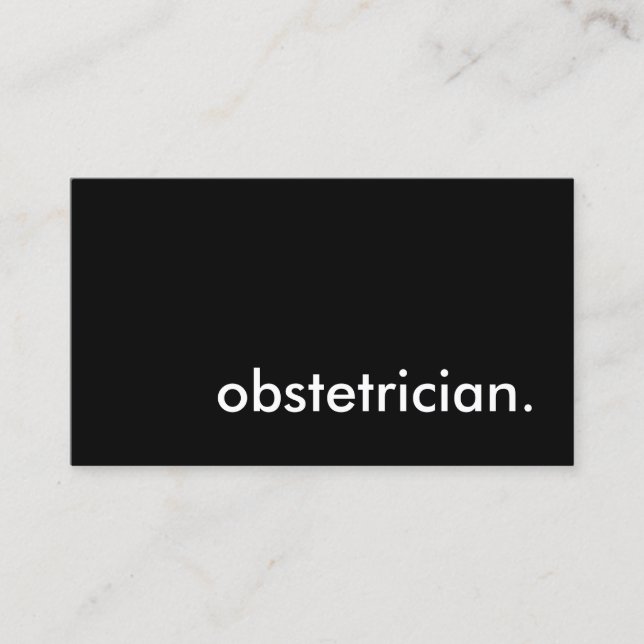 obstetriker. visitkort (Framsida)