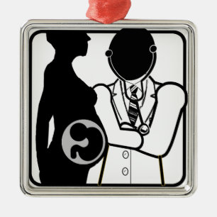 OBSTETRISK LOGOTYP - KVINNOPERI OCH POST NATAL DR JULGRANSPRYDNAD METALL