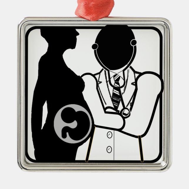 OBSTETRISK LOGOTYP - KVINNOPERI OCH POST NATAL DR JULGRANSPRYDNAD METALL (Framsidan)