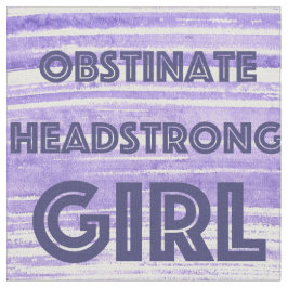 OBSTINATE HEADSTRONG GIRL LILA FABRIC TYG