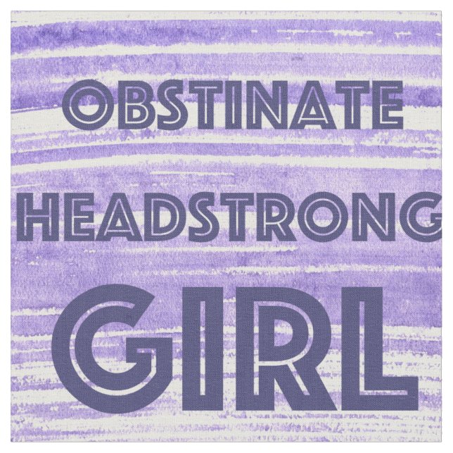 OBSTINATE HEADSTRONG GIRL LILA FABRIC TYG (Närbild)