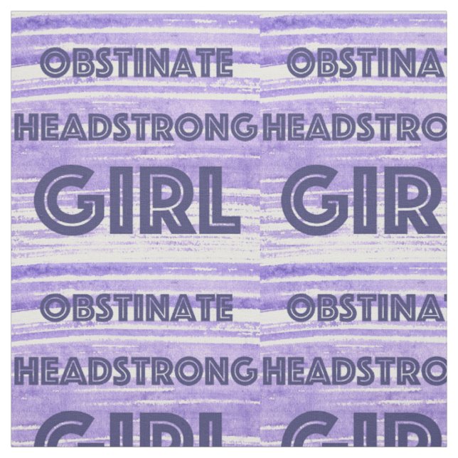 OBSTINATE HEADSTRONG GIRL PILLOW LILA TYG (Provkarta)