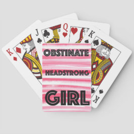 Obstinent Headstrong Girl Poker Cards Casinokort